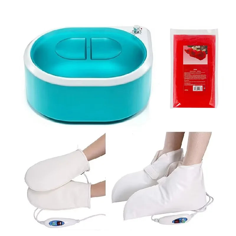 2.5L Wax Warmer Paraffin Heater Machine With Heated Electrical Booties and Gloves for Continuous Hydrating Heat Therapy