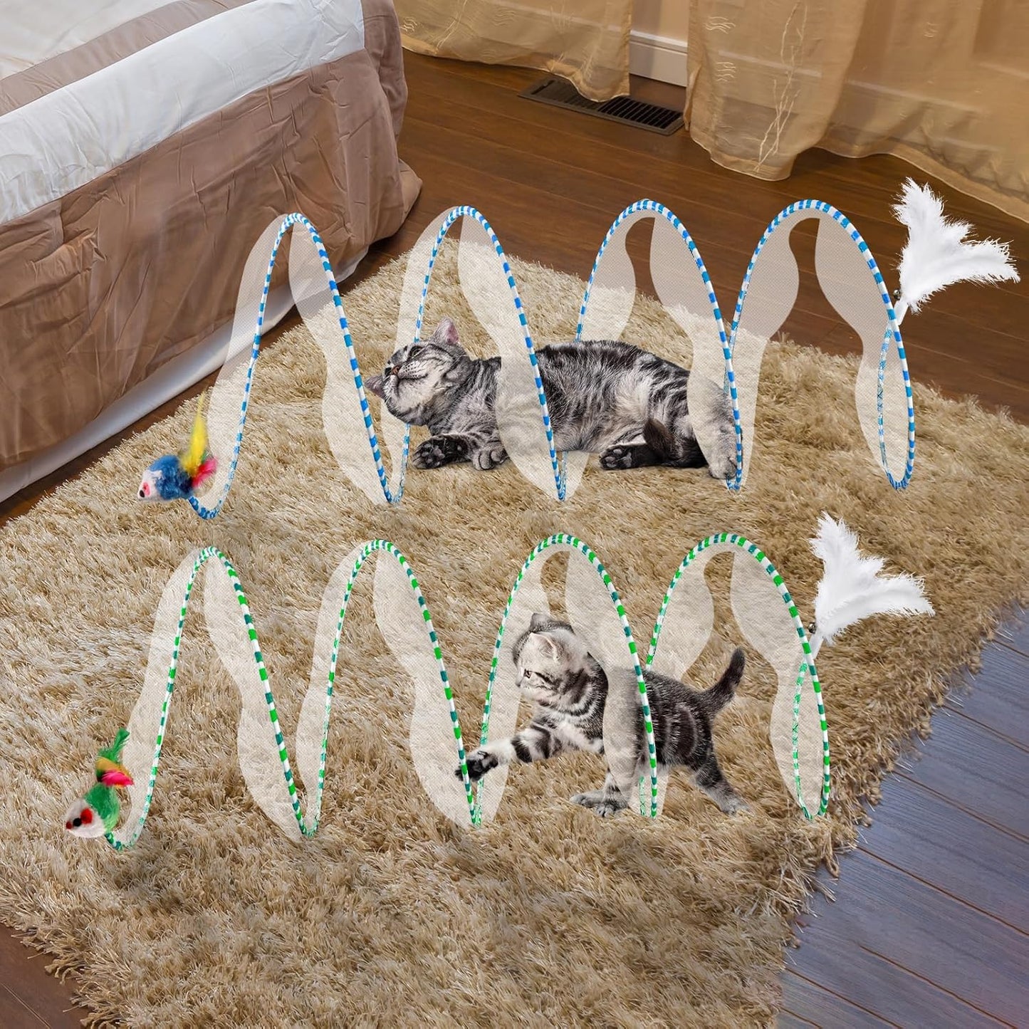 Self-play Cat Hunting Spiral Tunnel Toy