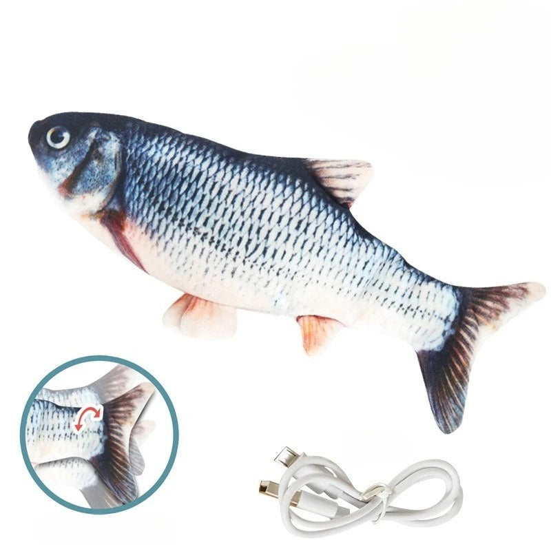 Realistic Fish Plush Toys for Cats