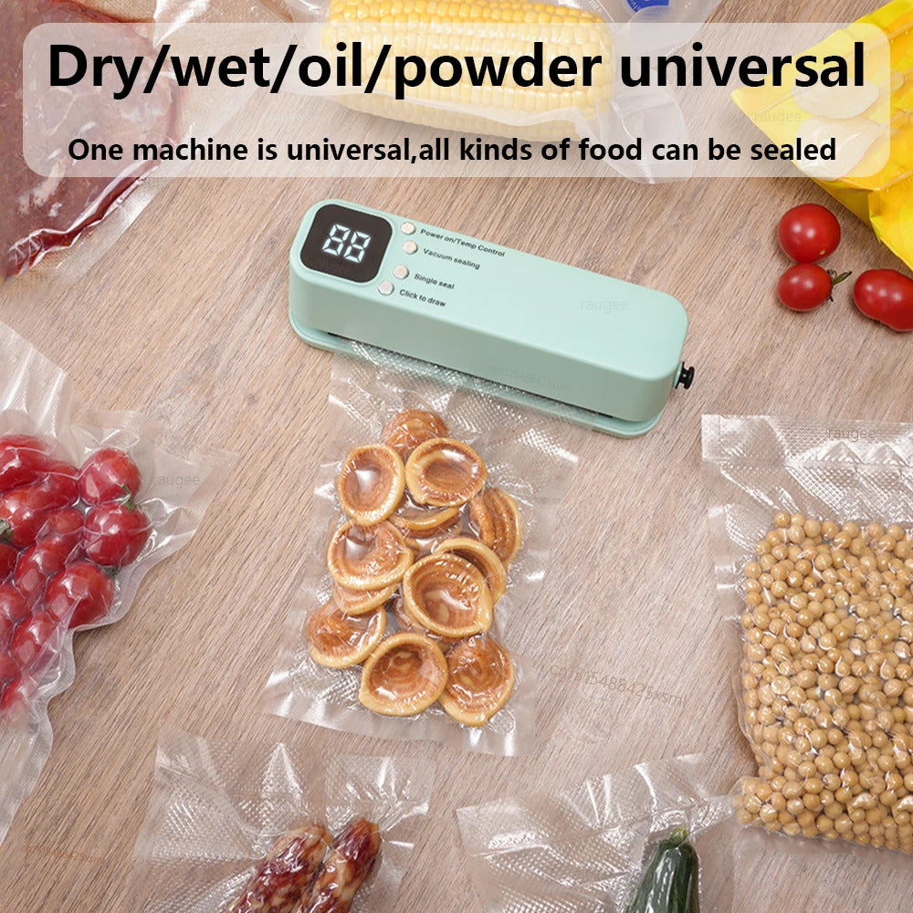 3-in-1 Mini Vacuum Sealer – Portable Food Sealing Machine with 15 Bags