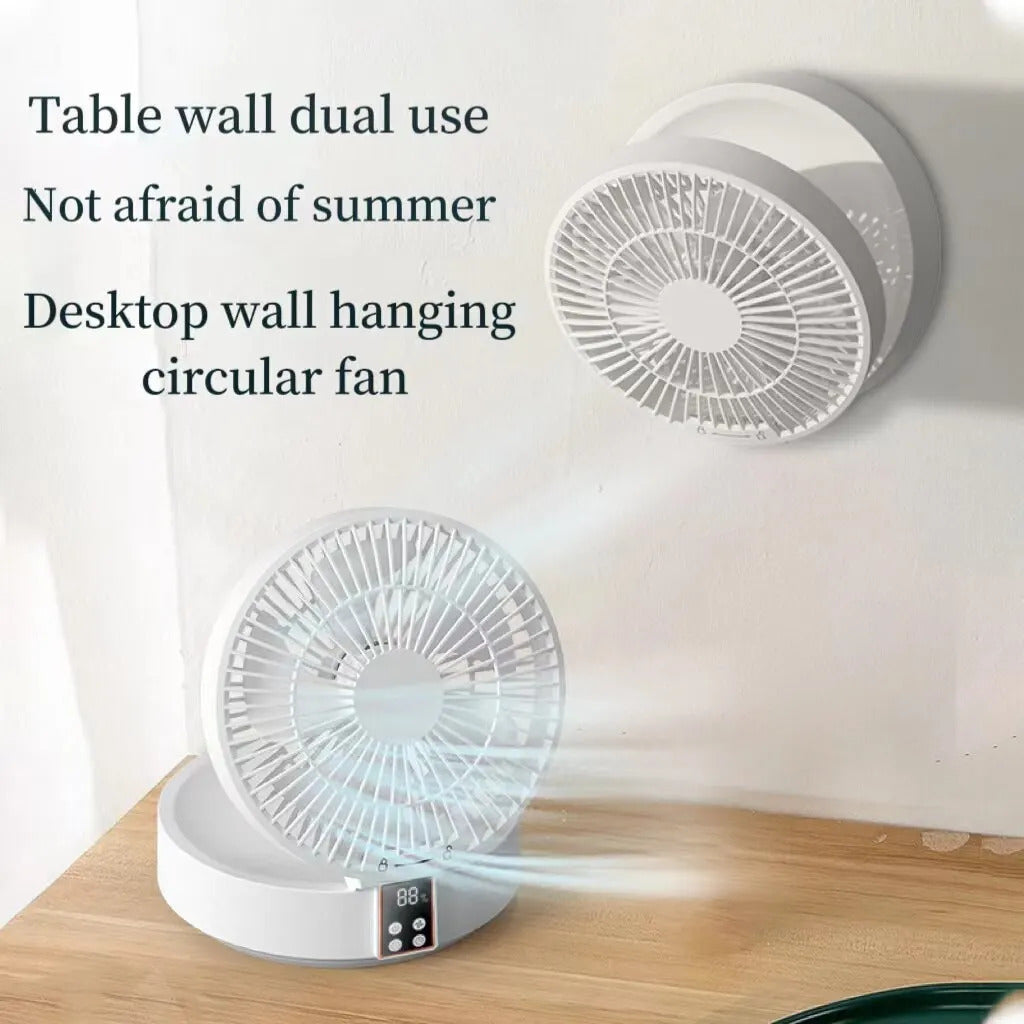 Foldable Wall-Mounted Fan with Night Light
