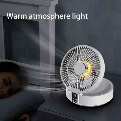 Foldable Wall-Mounted Fan with Night Light