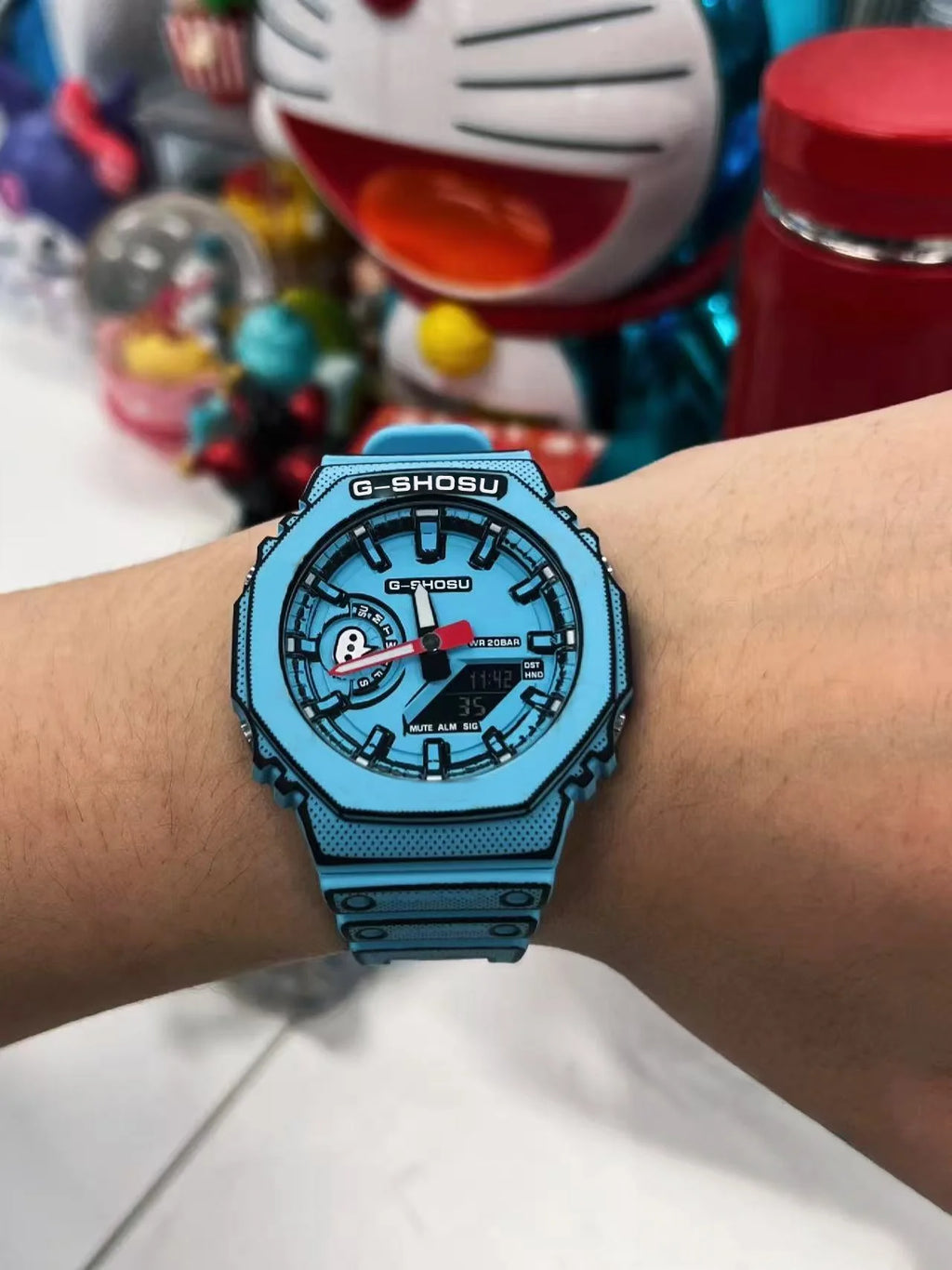 G1 Comic Sport Electronic Unisex Watch Full Function LED Dual Display World Time Large Dial