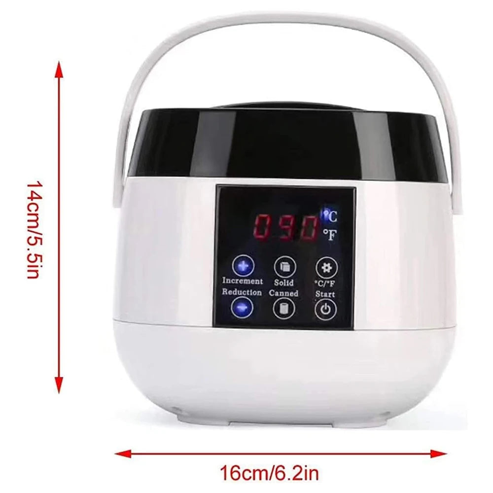 Wax Heater Warmer Wax Bean Hair Removal Machine SPA Body Epilator Paraffin Wax Pot with Smart LCD Temperature Display for Home