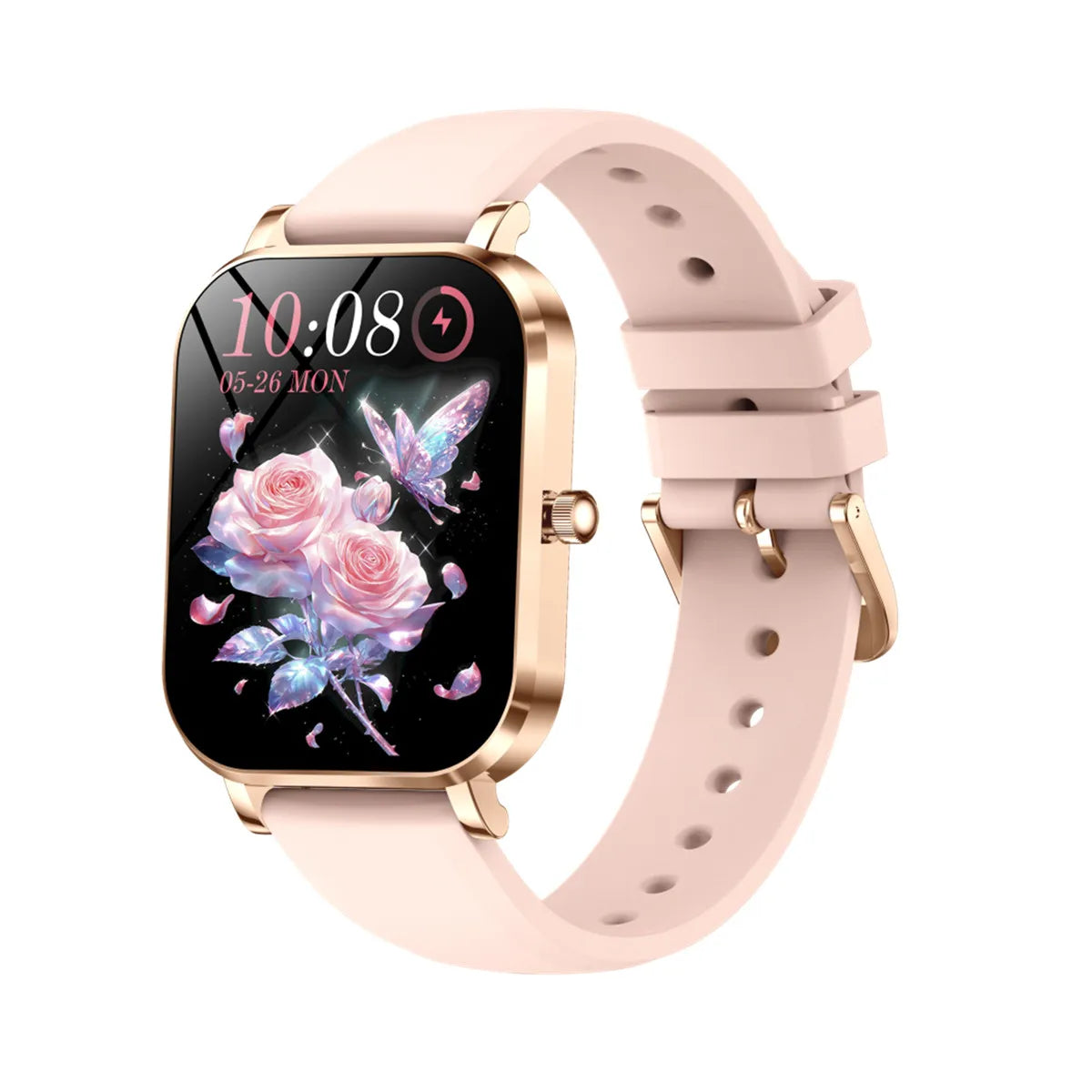 Women Smart Watch Rose Gold Receive Call Custom Dial Female Health Monitor Ultra Thin Ladies Wristwatch for lovers Birthday Gift
