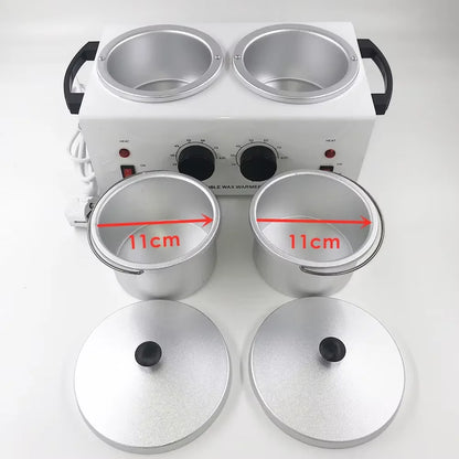 220V/ 110V Double Pots Depilatory Wax Warmer Machine Paraffine Wax  Heater Hand Feet SPA Epilator Hair Removal Tool