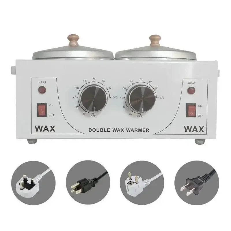 Double Furnace Multifunction Temperature Adjustment Double Pot Wax Melting Machine Hair Removal Instrument Wax Treatment Machine