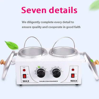 Double Furnace Multifunction Temperature Adjustment Double Pot Wax Melting Machine Hair Removal Instrument Wax Treatment Machine