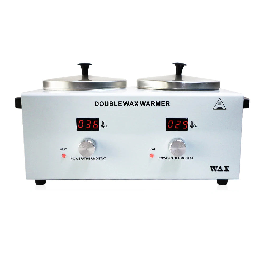 Double Wax Heated Pot Electric Wax Heater Warmer Home Appliance with LED Display Skin Hair Removal Adjustable Temperature