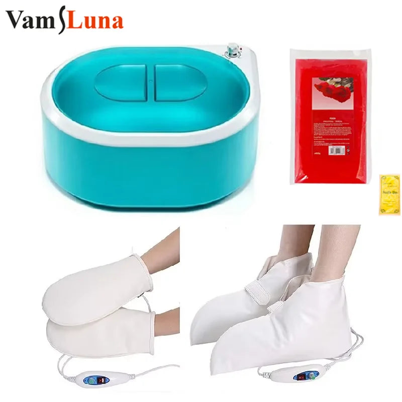 2.5L Wax Warmer Paraffin Heater Machine With Heated Electrical Booties and Gloves for Continuous Hydrating Heat Therapy