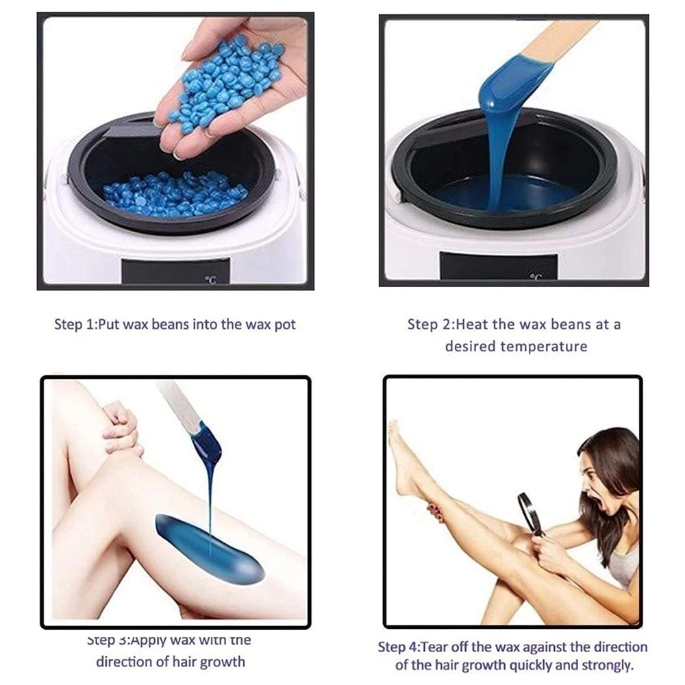 Wax Heater Warmer Wax Bean Hair Removal Machine SPA Body Epilator Paraffin Wax Pot with Smart LCD Temperature Display for Home