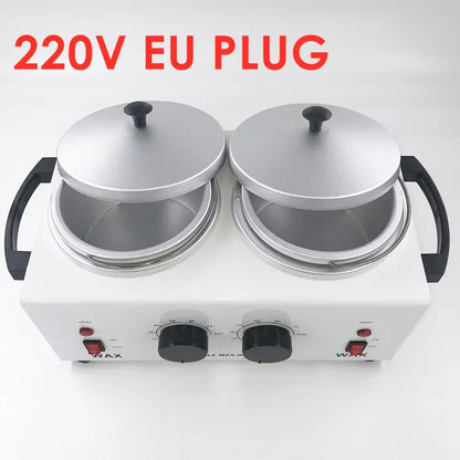 220V/ 110V Double Pots Depilatory Wax Warmer Machine Paraffine Wax  Heater Hand Feet SPA Epilator Hair Removal Tool