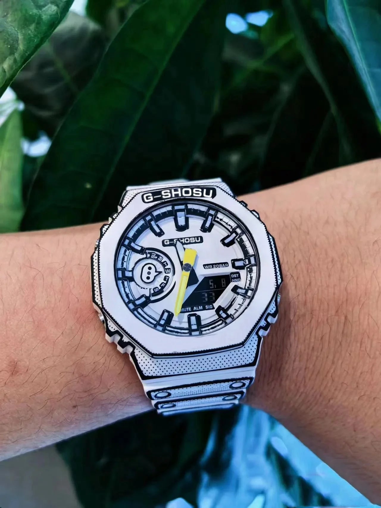 G1 Comic Sport Electronic Unisex Watch Full Function LED Dual Display World Time Large Dial