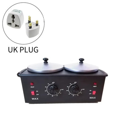 Double Pot Wax Heater SPA Salon Professional Wax Hair Removal Machine Double Parrafin Hot Facial Skin Equipment HomeHydrotherapy