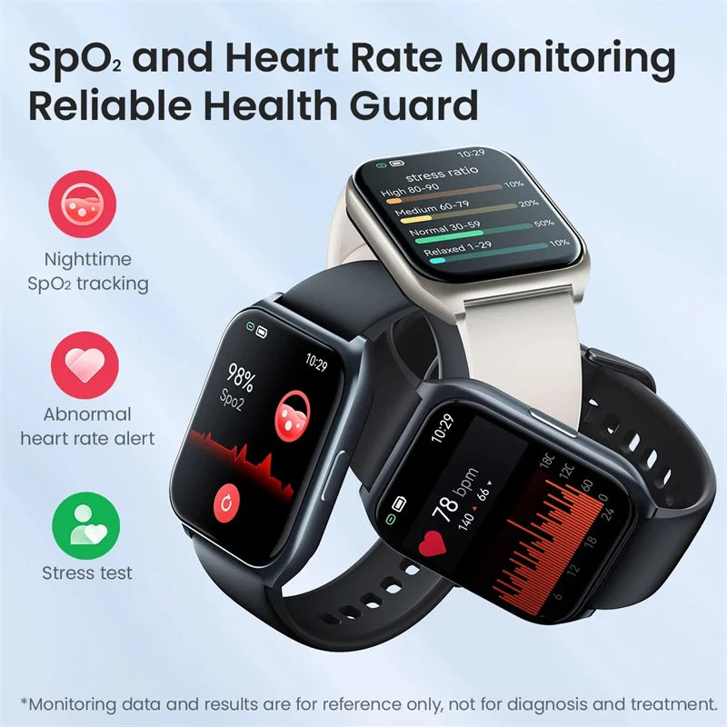 2025 Smart Watch 1.85'' HD Display SpO2 Heart Rate Monitor 100 Sports Modes Smartwatch Man Woman For Iphone Xiaomi Huawei