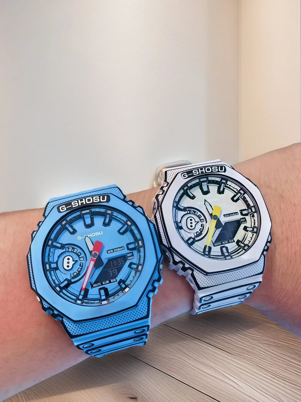 G1 Comic Sport Electronic Unisex Watch Full Function LED Dual Display World Time Large Dial