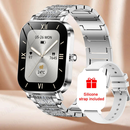 2025 New Smart Watch Women Gift 8.8mm Ultra-thin Body Heart Rate Waterproof Outdoor Sport BT Call Smartwatch For Android IOS