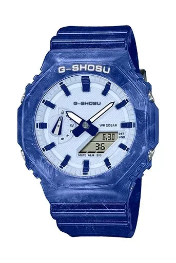 Dual Display LED Digital Electronic Comic Watch Full Function World Time Large Dial Oak Collection