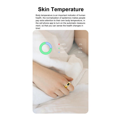 Smart Ring R08 Womens Men Electronic Smartring With Charging Case Health and Sleep Monitor Sports Fitness Tracker for Phone