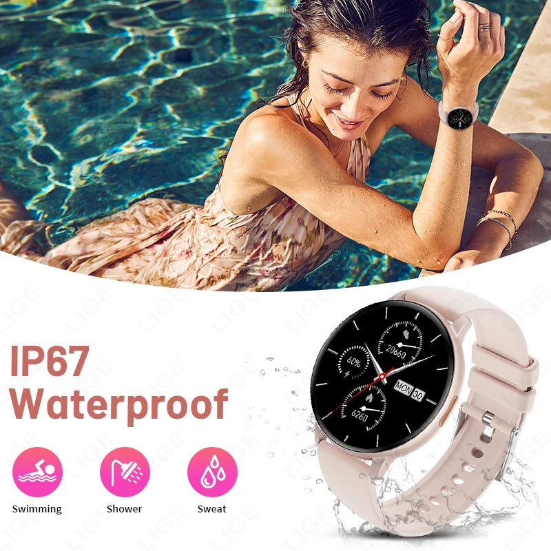 LIGE New Voice Calling Smart Watch 1.38" HD Full Touch Display Sports Fitness Smartwatch Heart Rate Blood Oxygen Health Monitor