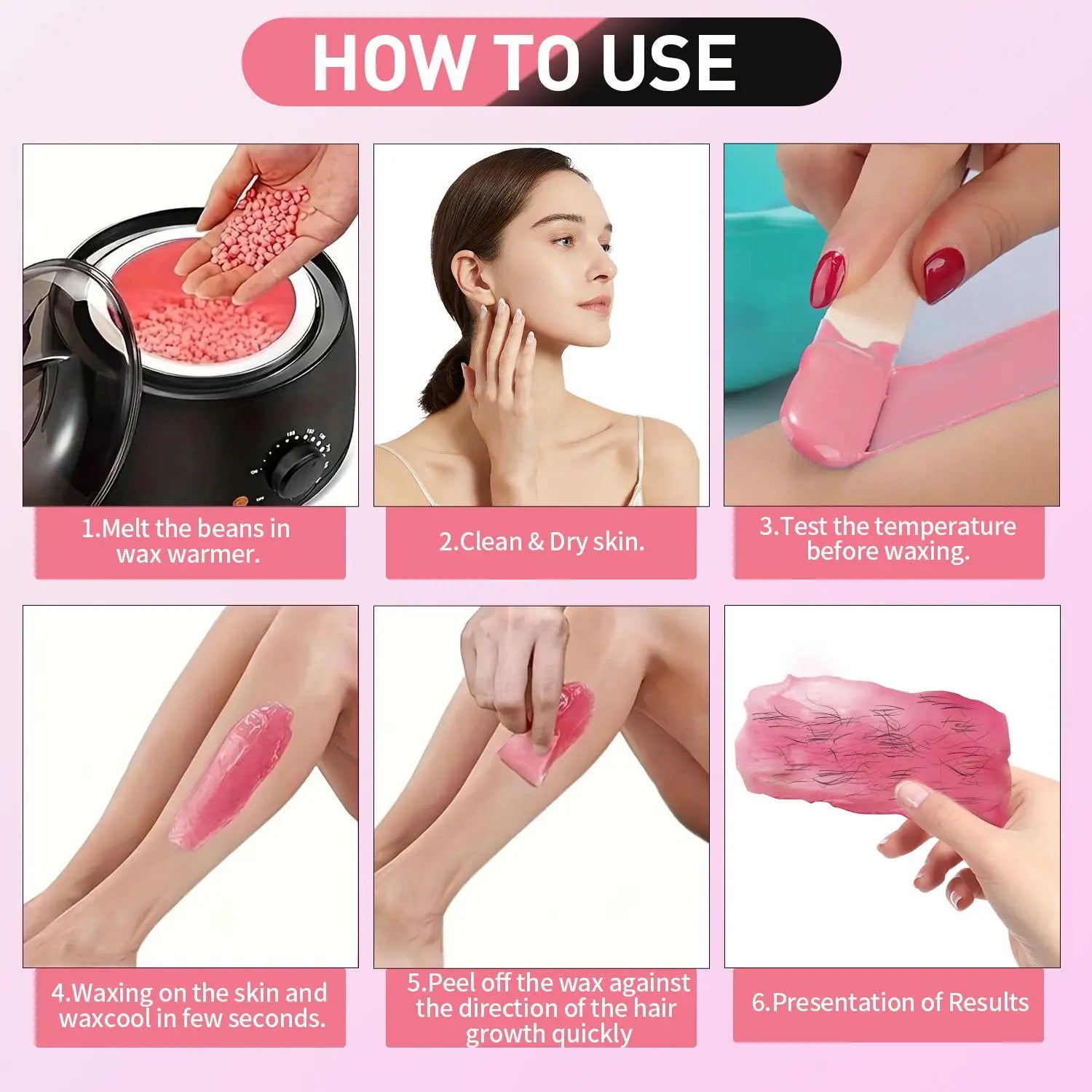 [US Plug] Viilife 200ml Black Wax Melting Machine Wax Beans Set Wax Heating Wax Hair Removal And Wax Therapy Machine