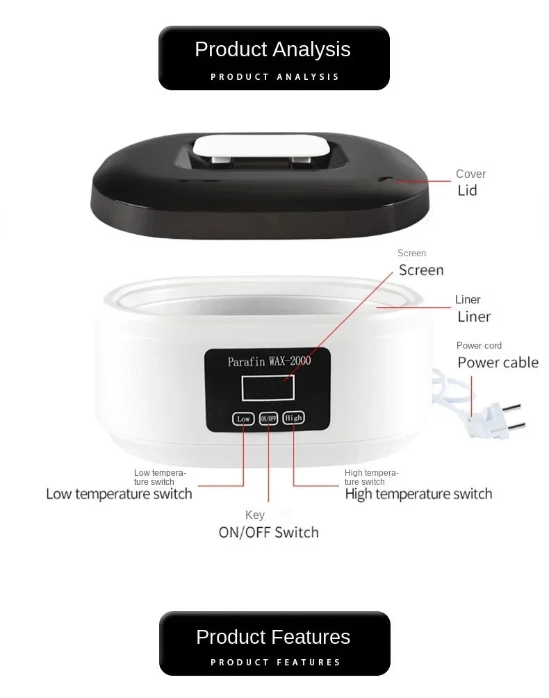 Wax Heater Professional with Adjustable Temperature and Large Capacity Beauty and Body Melting Wax Machine Salon Beauty