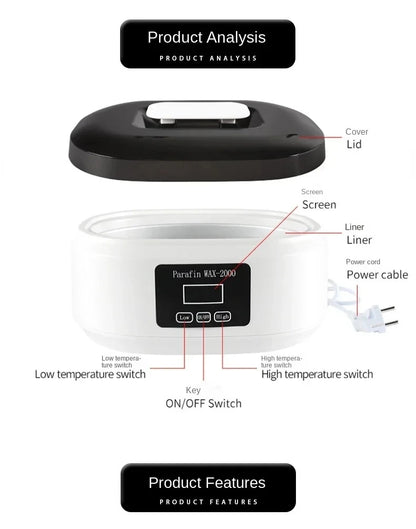 Wax Heater Professional with Adjustable Temperature and Large Capacity Beauty and Body Melting Wax Machine Salon Beauty