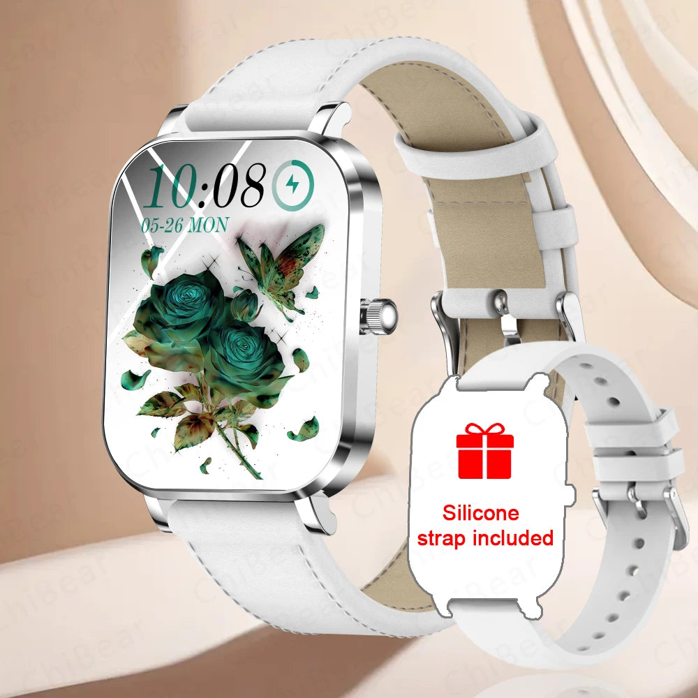 2025 New Smart Watch Women Gift 8.8mm Ultra-thin Body Heart Rate Waterproof Outdoor Sport BT Call Smartwatch For Android IOS