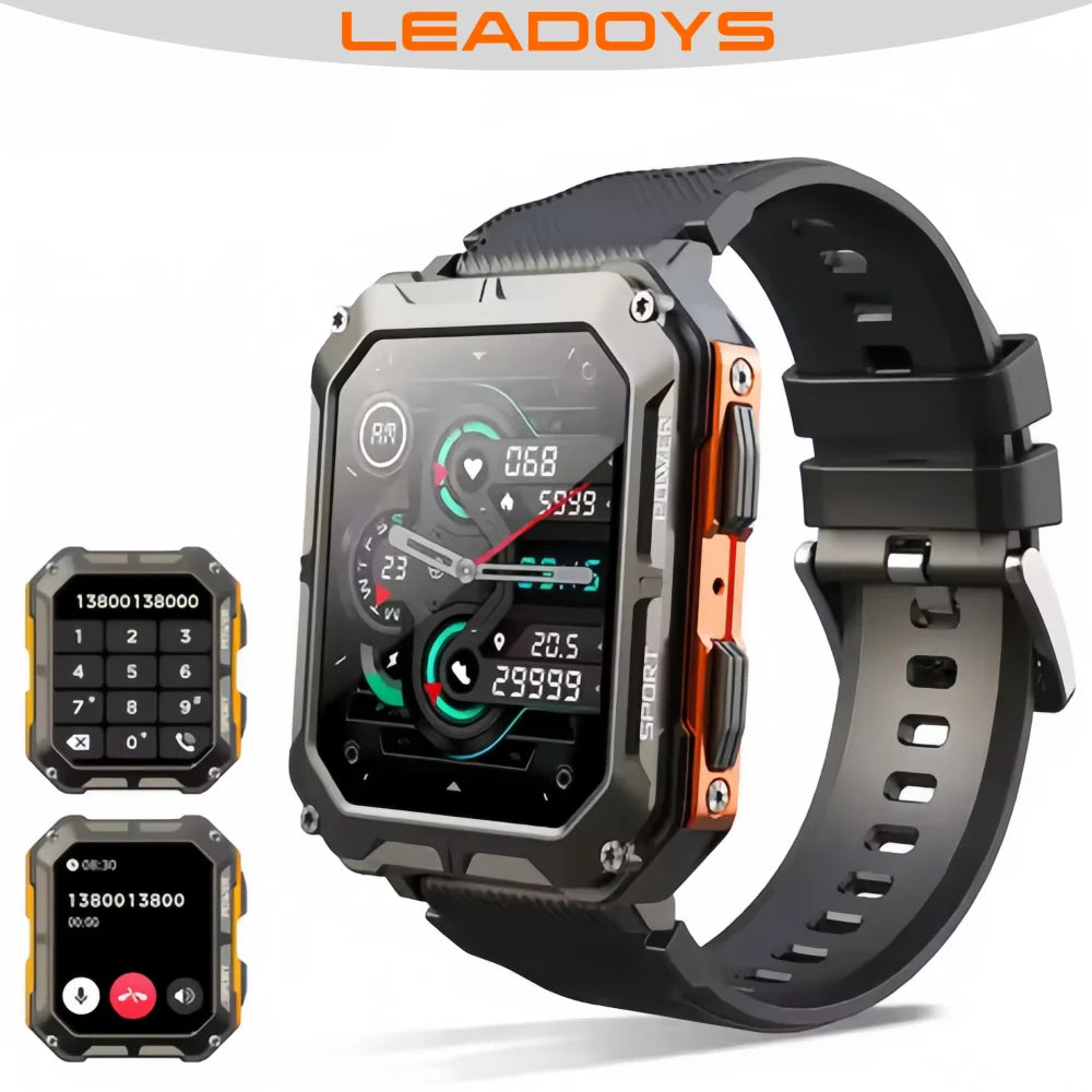 Leadoys C20Pro Outdoor Smart Watch for Men And Women with Blood Oxygen Monitoring Bluetooth Call Function Sports Fitness Tracker