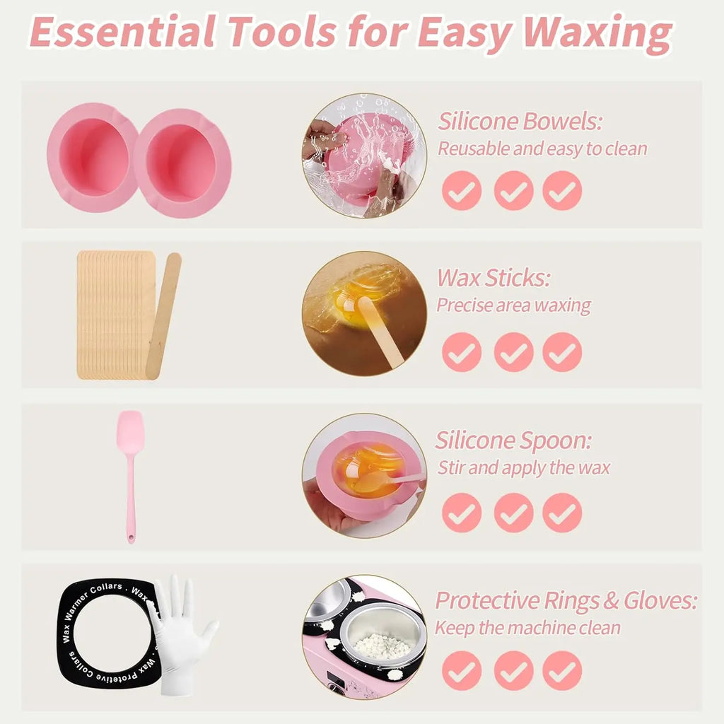 Double Pot Wax Warmer Paraffin Heater Warmer with LED Display Skin Hair Removal Adjustable Temperature For Beauty Salon Home Use