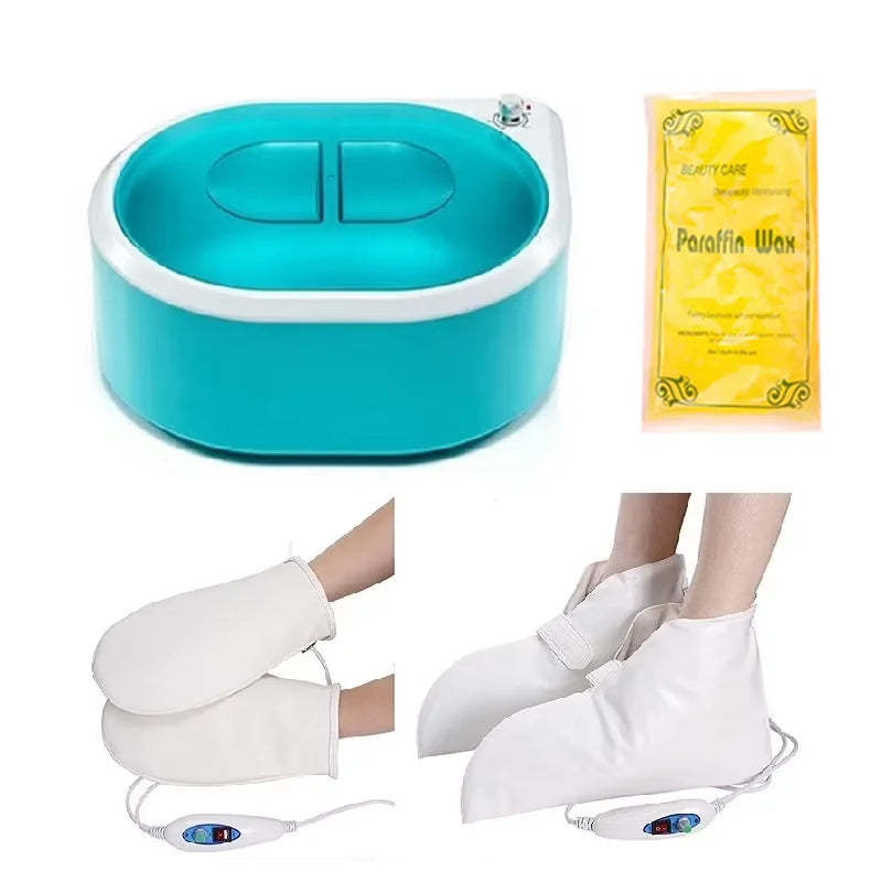 2.5L Wax Warmer Paraffin Heater Machine With Heated Electrical Booties and Gloves for Continuous Hydrating Heat Therapy
