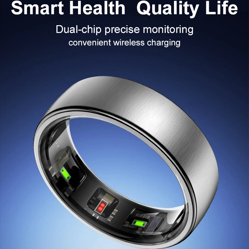 Smart Ring R10 Womens Men Electronic Smartring Blood Oxygen Health Monitor Sleep Monitor Rings 5ATM Waterproof Fitness Tracker