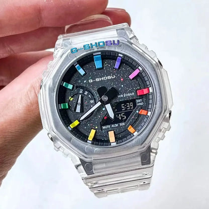 G1 Comic Sport Electronic Unisex Watch Full Function LED Dual Display World Time Large Dial