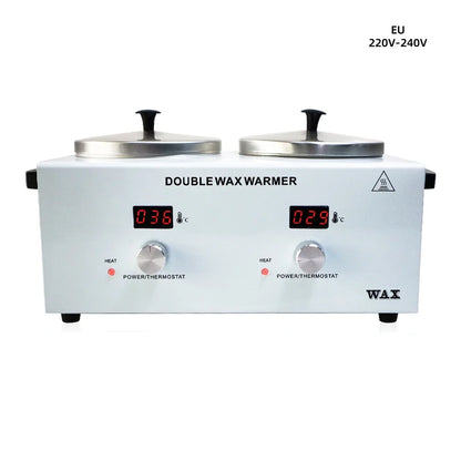 Double Wax Heated Pot Electric Wax Heater Warmer Home Appliance with LED Display Skin Hair Removal Adjustable Temperature