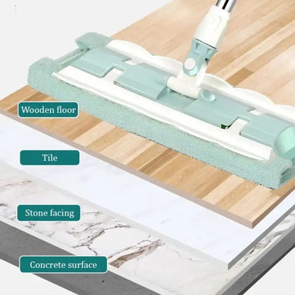 Flat Mop With Reusable Washable Mop Cloths