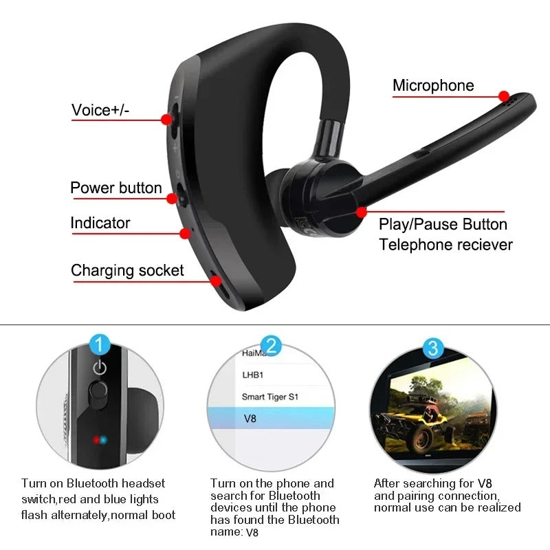 Stereo Wireless Business Bluetooth Headphones