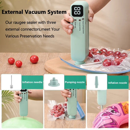 3-in-1 Mini Vacuum Sealer – Portable Food Sealing Machine with 15 Bags