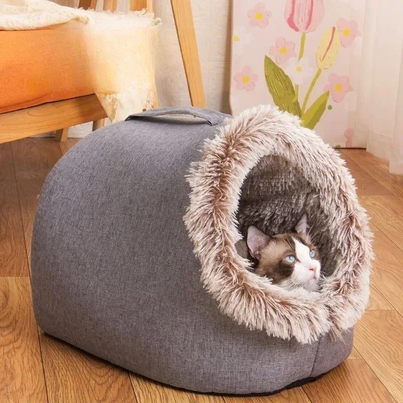 Winter Warm Pet Cave Bed