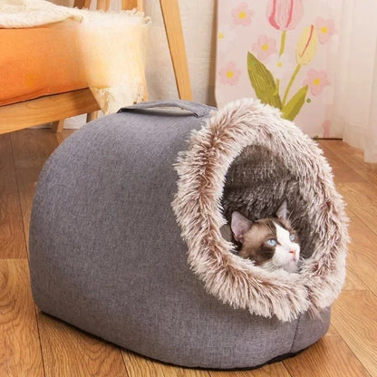 Winter Warm Pet Cave Bed