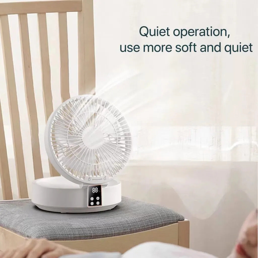 Foldable Wall-Mounted Fan with Night Light