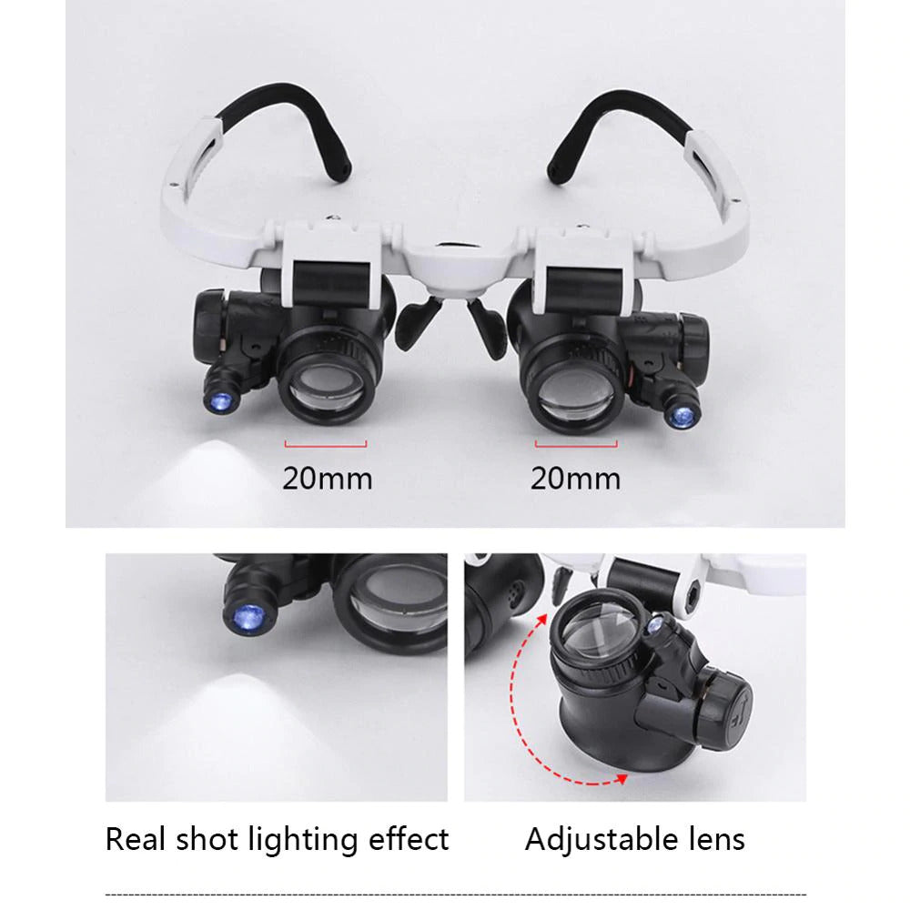LED Glasses Magnifier